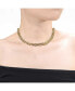 ფოტო #2 პროდუქტის 14k Yellow Gold Plated with Cubic Zirconia Miami Cuban Chain Door Knocker Necklace