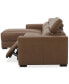 Nevio 115" 3-Pc. Leather Sectional with 1 Power Recliner, Headrests and Chaise, Created For Macy's