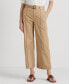 Фото #1 товара Micro-Sanded Twill Belted Wide-Leg Pants