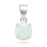 Фото #1 товара Charming silver pendant with white opal PT76W