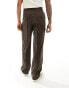 ASOS DESIGN smart co-ord wide cargo trouser with pocket detailing in brown