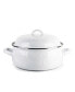 Фото #1 товара Solid White Enamelware Collection 4 Quart Dutch Oven