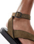 Pull&Bear thong detail sandal in green