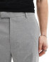 ASOS DESIGN smart wide leg trousers with knee splits in light grey grau, W30 L30 - фото #5