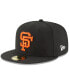 Фото #1 товара Men's Black San Francisco Giants Cooperstown Collection Wool 59FIFTY Fitted Hat