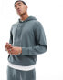 Armani Exchange tonal centre logo hoodie in charcoal CO-ORD Черный, 2XL - 44 - фото #1