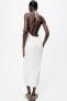 Фото #9 товара Платье со складками и горловиной халтер ZARA