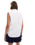 Фото #3 товара Polo Ralph Lauren sleeveless shirt with logo in white