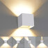 HAWEE Modern Wall Lamp LED Wall Light Up Down Adjustable Beam Angle Aluminium Wall Lighting Indoor Outdoor Waterproof IP65 for Bathroom Stairs Bedroom Corridor Living Room 6 W 3000 K [Energy Class F]