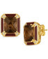 ფოტო #1 პროდუქტის Chocolate Quartz (4 ct. t.w.) & Nude Diamonds (1/20 ct. t.w.) Stud Earrings in 14k Gold