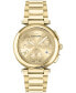 ფოტო #1 პროდუქტის Women's Swiss Chronograph Gold Ion Plated Bracelet Watch 40mm