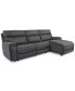 Фото #2 товара Hutchenson 3-Pc. Fabric Chaise Sectional with Power Recliner and Power Headrest