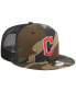 Men's Camo Cleveland Guardians Woodland Camo Trucker 9FIFTY Snapback Hat