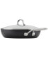 Фото #8 товара Hard-Anodized Induction Nonstick Frying Pan with Lid, 12.25", Matte Black