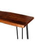 Hairpin Natural Live Edge Wood with Metal 48" Media Console Table