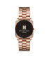 Women's Cristal Quartz 18K Rose Gold-Plated Stainless Steel Watch Set, 28mm