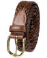 Фото #2 товара Men's Hand-Laced Braided Belt, Created for Macy's