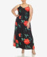 Фото #3 товара Plus Size Floral Strap Maxi Dress