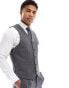 ASOS DESIGN super skinny suit waistcoat in grey