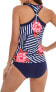 Laorchid Women's Tankini Two-Piece Push-Up Swimsuit, Padded Swimwear, High Waist Swimsuit, Bikini, Sporty