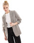 Фото #2 товара Pieces ruched sleeve blazer in check