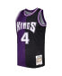 Фото #3 товара Men's Chris Webber Purple, Black Sacramento Kings Hardwood Classics 2000-01 Split Swingman Jersey