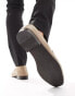 Walk London Capri Saddle Loafers In Taupe Suede