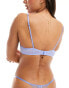 Lindex Senna Bella lace and mesh detail bra in cornflower blue