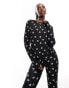 Threadbare Ski base layer top and leggings set in star print