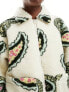 Фото #5 товара Obey paisley sherpa jacket in off white