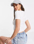 Фото #2 товара ASOS DESIGN Tall slim fit t-shirt in rib in white