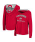 Фото #1 товара Women's Scarlet Ohio State Buckeyes Catalina Hoodie Long Sleeve T-shirt