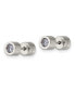 ფოტო #2 პროდუქტის Stainless Steel Polished Pink CZ June Birthstone Earrings