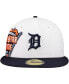 Фото #2 товара Men's White/Navy Detroit Tigers Major Sidepatch 59FIFTY Hat