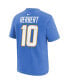 ფოტო #2 პროდუქტის Big Boys Justin Herbert Powder Blue Los Angeles Chargers Player Name and Number T-shirt