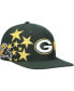 Фото #1 товара Men's Green Bay Packers Green Stars Snapback Hat