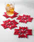 Фото #2 товара Holiday Felt Coasters, Set of 4, Created for Macy's