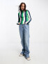 Фото #2 товара & Other Stories knitted jumper in blue and green stripe