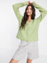 Фото #1 товара Pieces knitted cardigan in green