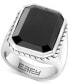 ფოტო #1 პროდუქტის EFFY® Men's Onyx Ring in Sterling Silver