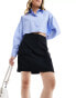 Closet London A-line mini skirt with pockets in black