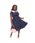 ფოტო #1 პროდუქტის Plus Size Eloise Collared Swing Dress