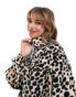 Фото #1 товара ASOS DESIGN half zip fleece in leopard