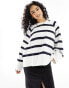 Фото #2 товара Barbour relaxed sweatshirt in white/navy stripe