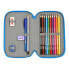 Double Pencil Case El Hormiguero Blue 12.5 x 19.5 x 4 cm (28 Pieces)