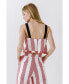 ფოტო #4 პროდუქტის Women's Stripe Crop Top