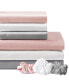 Microfiber 5-Pc. Sheet Set with Satin Pillowcases and Satin Hair-Tie, Twin