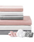 Фото #5 товара Microfiber 5-Pc. Sheet Set with Satin Pillowcases and Satin Hair-Tie, Twin