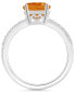 ფოტო #3 პროდუქტის Women's Citrine (1-3/4 ct.t.w.) and Diamond (1/10 ct.t.w.) Ring in Sterling Silver