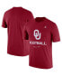 Men's Heathered Crimson Oklahoma Sooners Team Football Legend T-shirt